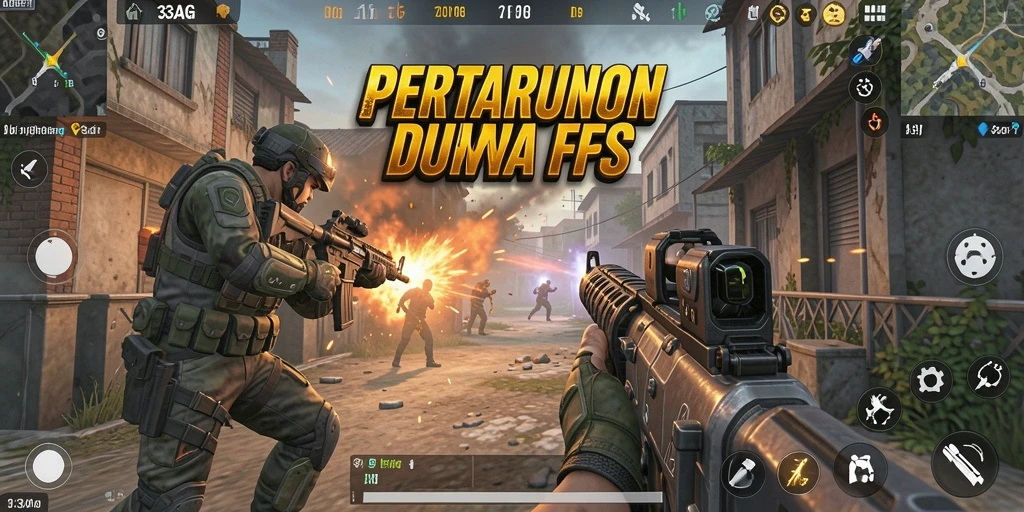 Screenshot gameplay <strong>33AG</strong> menampilkan aksi tembak-menembak yang mendebarkan.