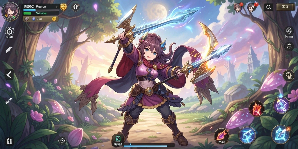 Tampilan gameplay menarik dalam 55RK dengan aksi pertarungan seru.