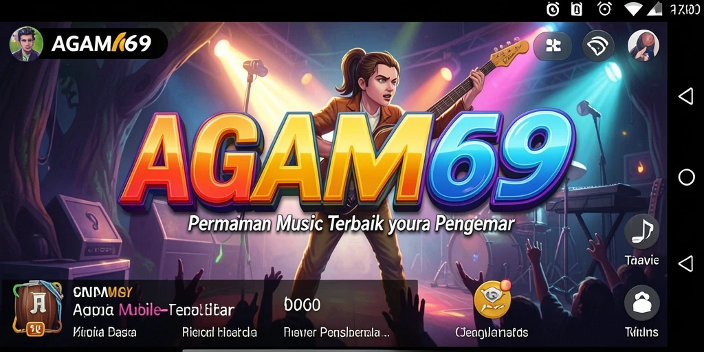 Tampilan gameplay interaktif AGAM69 dengan musik yang menarik.