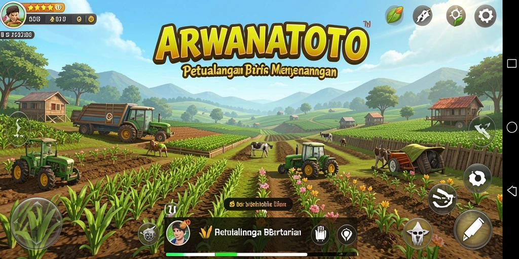 Tampilan aksi gameplay yang menarik dalam ARWANATOTO.