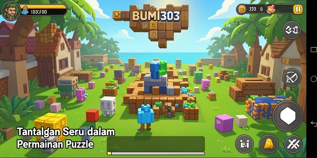 Tampilan permainan Puzzle yang mengasyikkan dalam BUMI303.