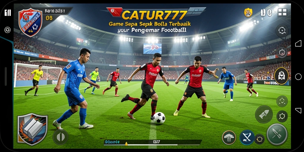 Tampilan menarik dari gameplay <strong>CATUR777</strong> yang menampilkan aksi di lapangan Football.