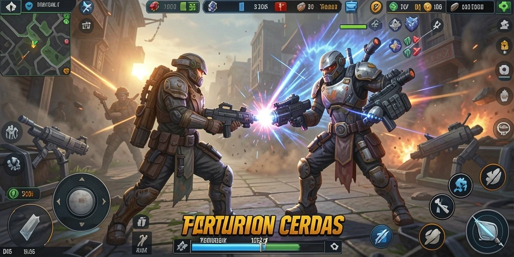 Tangkapan layar menunjukkan gameplay strategi yang intens dan mendalam.