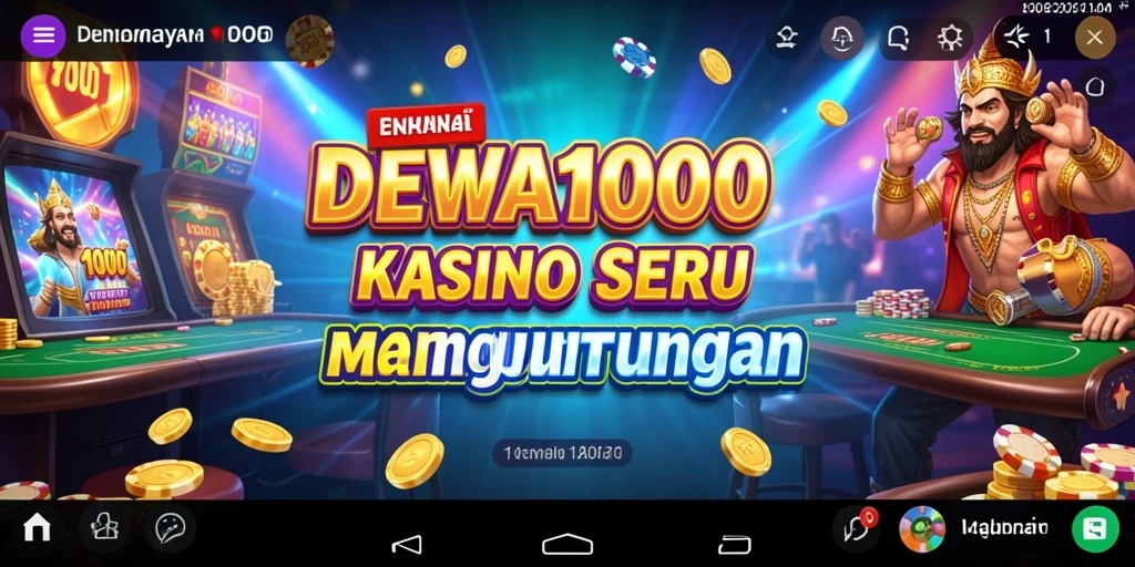 Tampilan menarik dan interaktif dari gameplay Kasino DEWA1000.