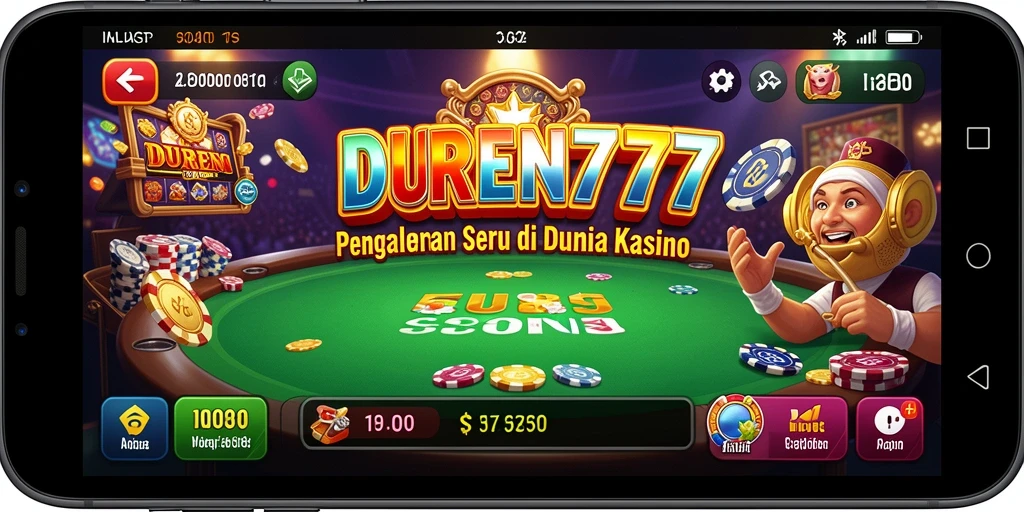 Screenshot dari gameplay DUREN777 yang menunjukkan suasana kasino yang mendebarkan.