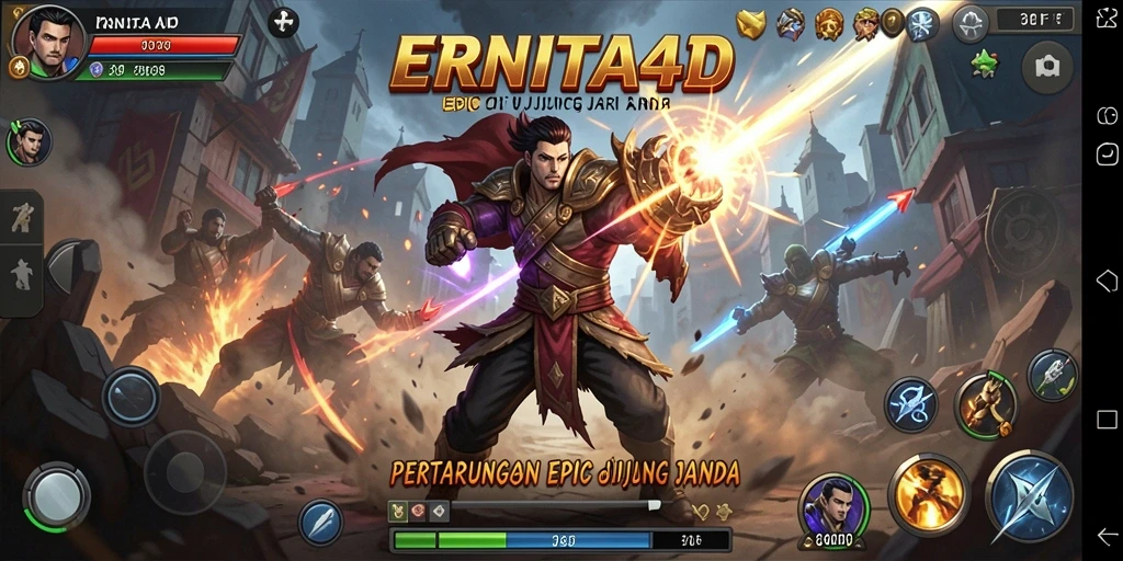 Tampilan dari gameplay ERNITA4D yang penuh aksi dan pertarungan sengit.