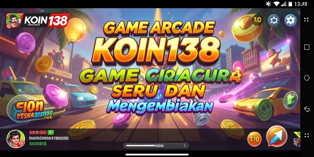 Screenshot gameplay KOIN138 menunjukkan aksi mendebarkan dalam game Arcade.