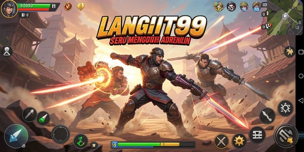 Gameplay LANGIT99 yang menegangkan dan seru dalam pertarungan Fighting.
