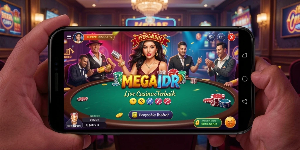 Tampilan menarik dari gameplay Live Casino di MEGAIDR.