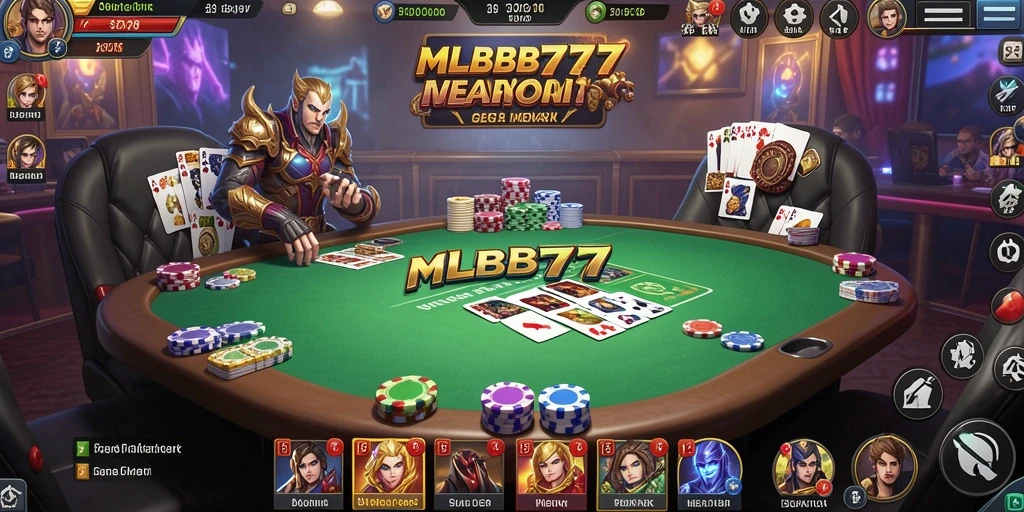 Gameplay menarik di MLBB777 saat bermain poker dengan teman-teman.