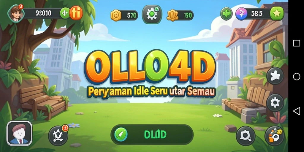 Tampilan gameplay OLLO4D yang menarik dengan mekanisme Idle.