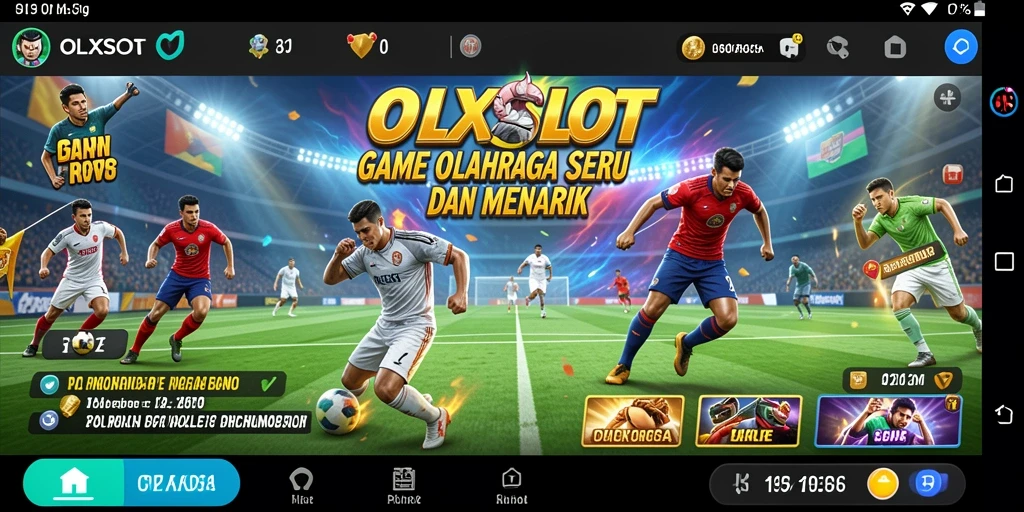 Screenshot OLXSLOT menampilkan aksi seru dalam permainan olahraga.