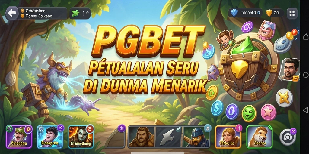 Tampilan gameplay PGBET dengan berbagai karakter dan suasana petualangan.