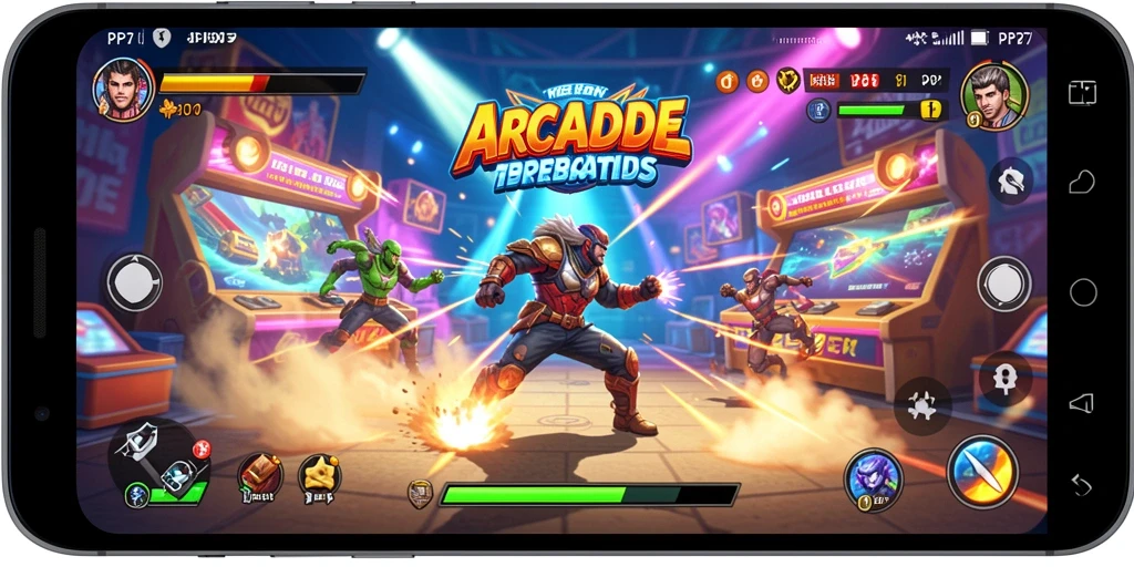 Tampilan gameplay PP7 yang penuh warna dan dinamis.