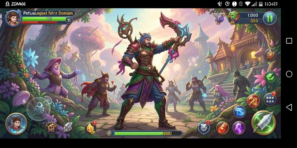 Tampilan gameplay ZONA66 menampilkan petualangan seru di dunia fantastis.